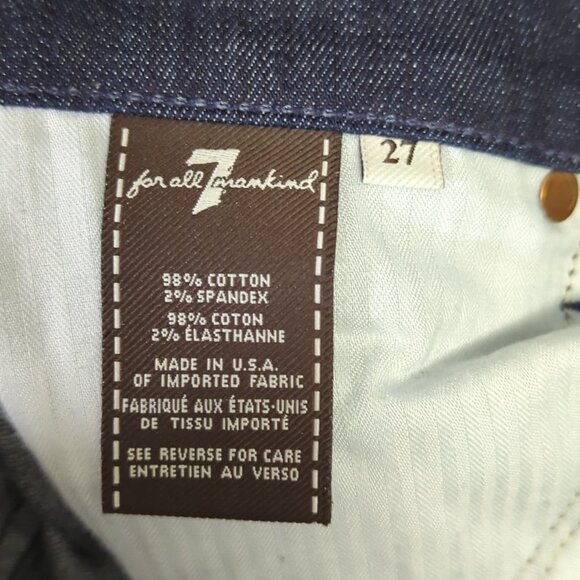 7 For All Mankind Jeans Women's 27 Blue Dojo Wide Leg Flare Denim - Picture 10 of 12